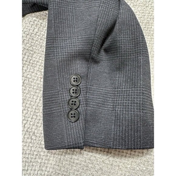 ASOS Blazer Mens 42 Black Glen Plaid Stretch Sport Coat NEW - Picture 15 of 15